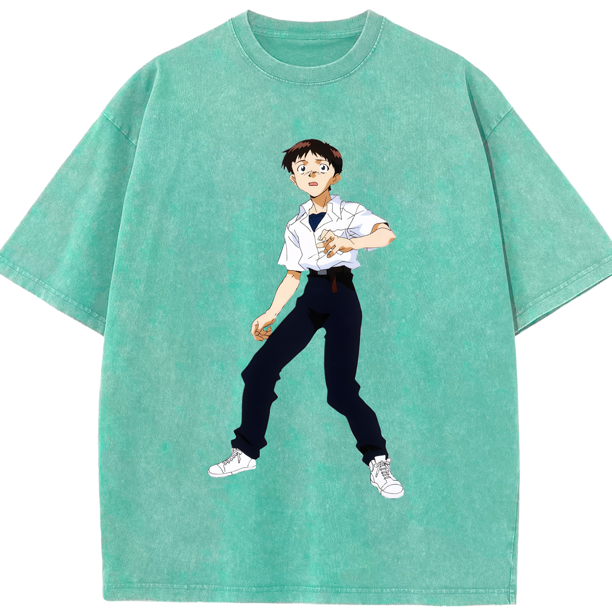 （画像用） EVA 新世紀エヴァンゲリオン 綿100% ヴィンテージ風 半袖Tシャツ（フロントプリント）